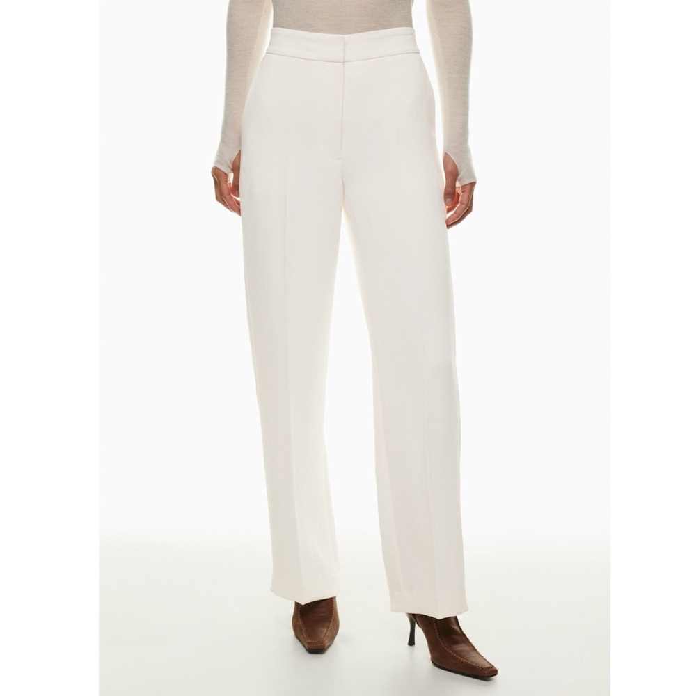 ARITZIA | WILFRED ALANYA PANT HIGH RISE WIDE LEG ELASTIC BACK WAIST CREPETTE - Picture 7 of 13